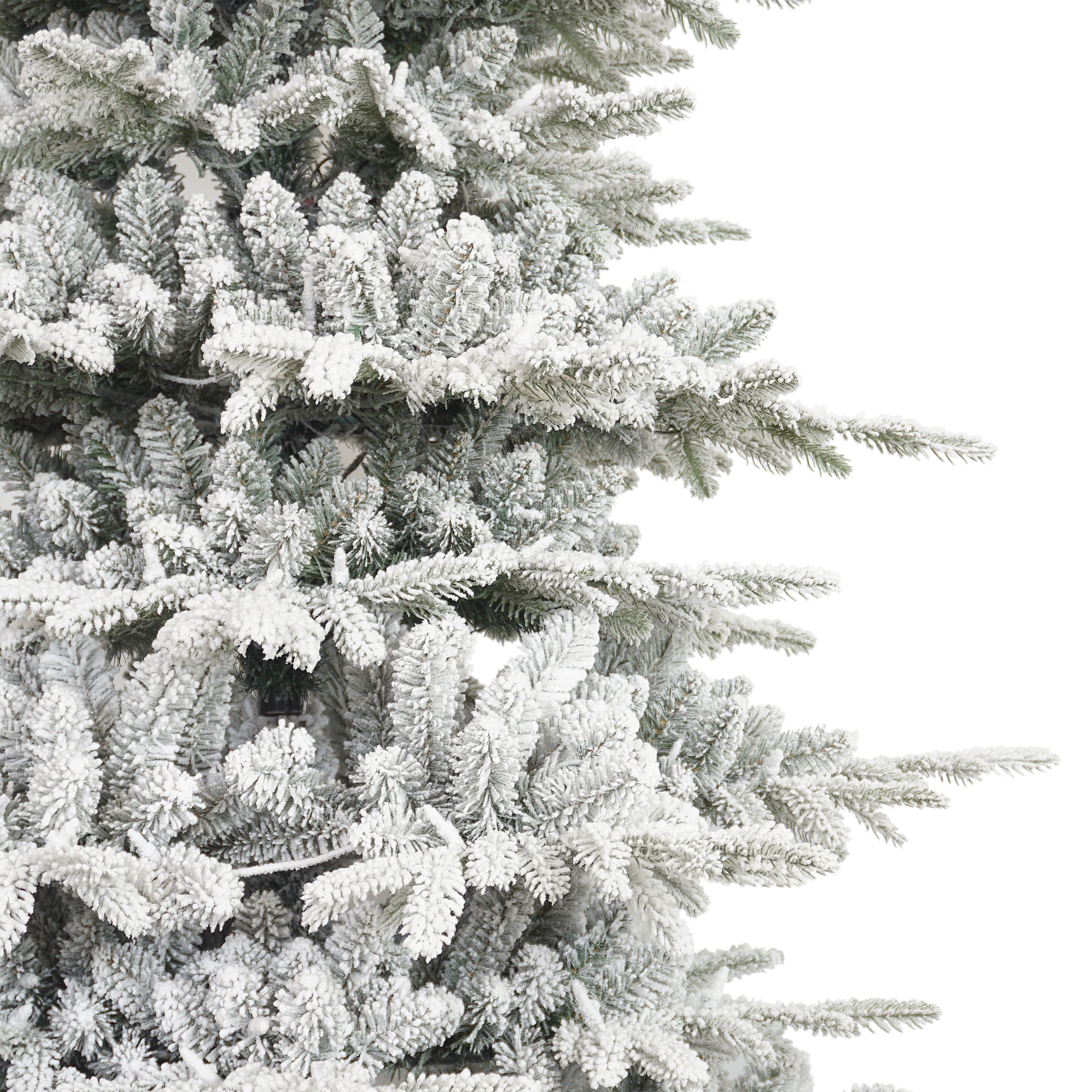 6.5ft Pre-lit Slim Flocked Utah Fir Tree